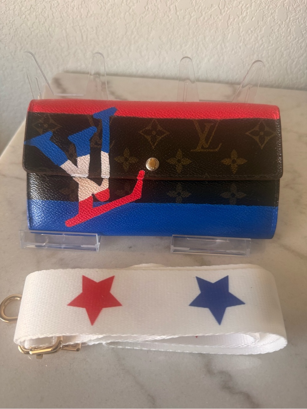 Authentic LV Monogram Wallet-Custom Hand-Painted Conversion - Picture 2 of 11